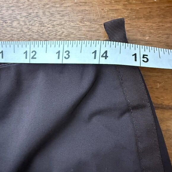 Rene Lezard Made in Germany Sz 38 Chocolate A Line Swing Skirt Ribbon Trim - Picture 7 of 8